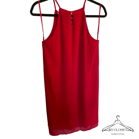 Monteau Los Angeles Red Cross Cross Lightweight Dress Size Small - Picture 8 of 8